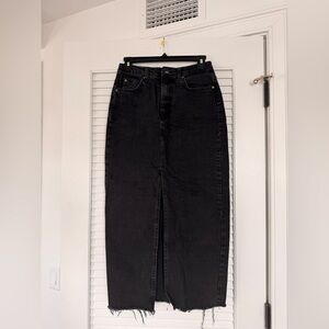 Stradivarius Black Denim Women's Jean Skirt